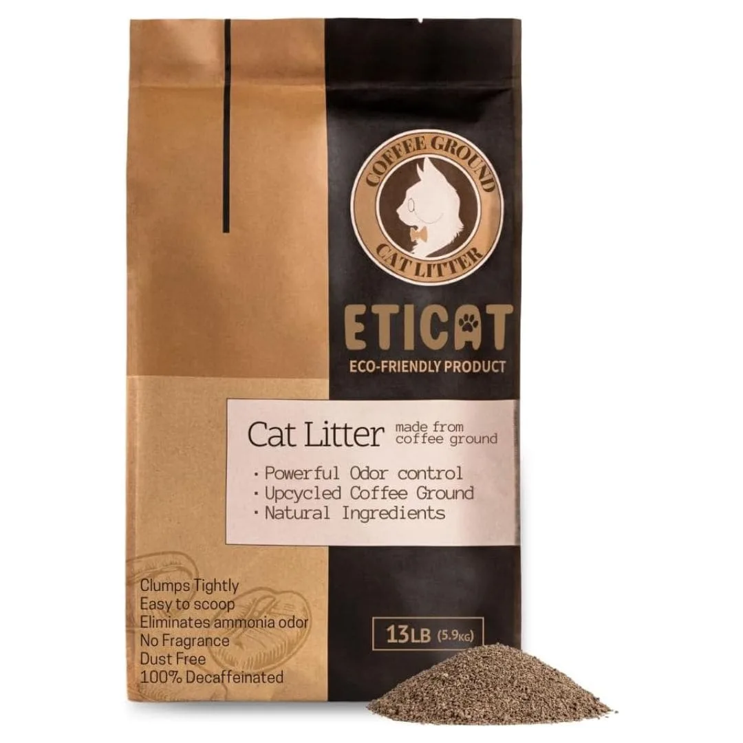 ETICAT Natural Cat Litter from Upcycled Coffee Grounds ETICAT Natural Cat Litter from Upcycled Coffee Grounds