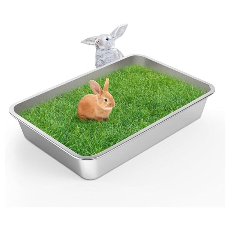 LIHONG Stainless Steel Cat Litter Box for Cat and Rabbit