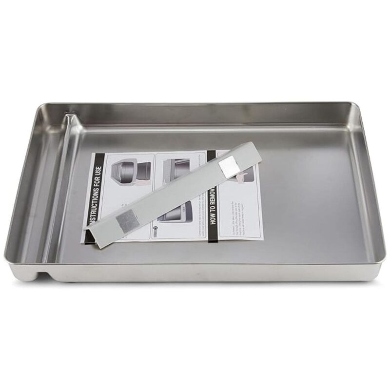 Stainless Steel Reusable Litter Tray Compatible with Pet-Safe Scoop-Free Self-Cleaning Cat Litterbox