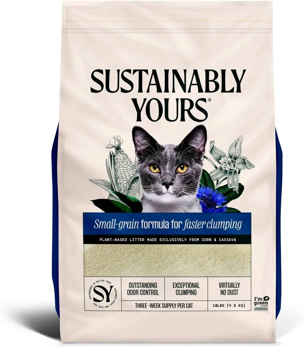 Sustainably Yours Natural Cat Litter SmallGrain Formula Sustainable Cats