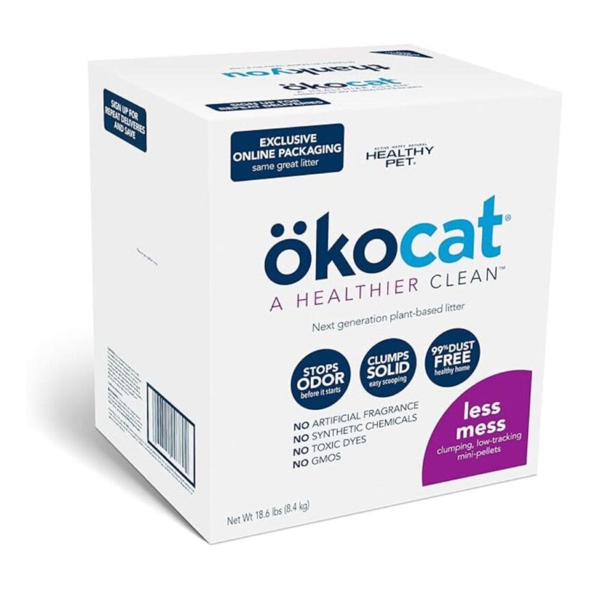 ökocat Less Mess Natural Wood Clumping Cat Litter Sustainable Cats
