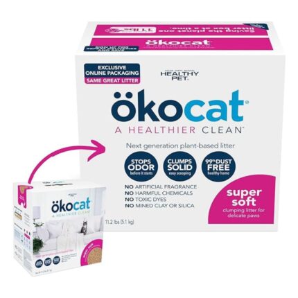 ökocat Super Soft Natural Wood Clumping Litter for Delicate Paws