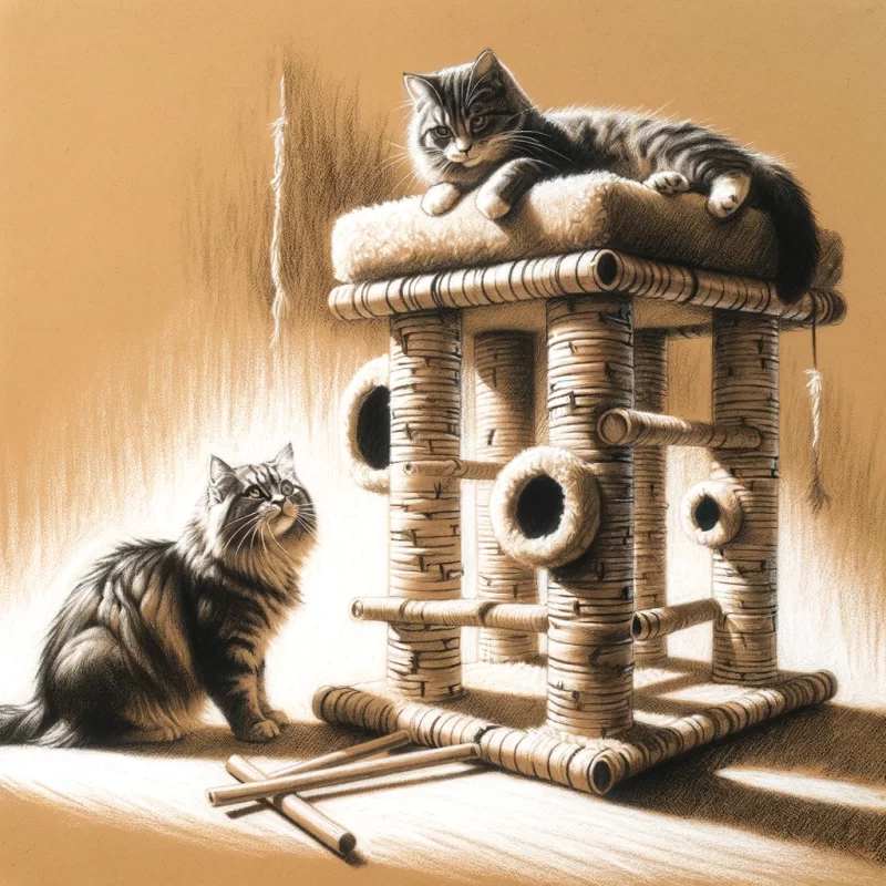 sustainable cat furniture, cat towers and trees