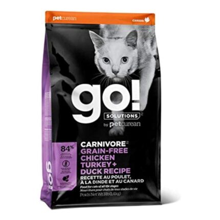 GO! SOLUTIONS Carnivore Grain Free Chicken, Turkey + Duck Recipe 3 lb