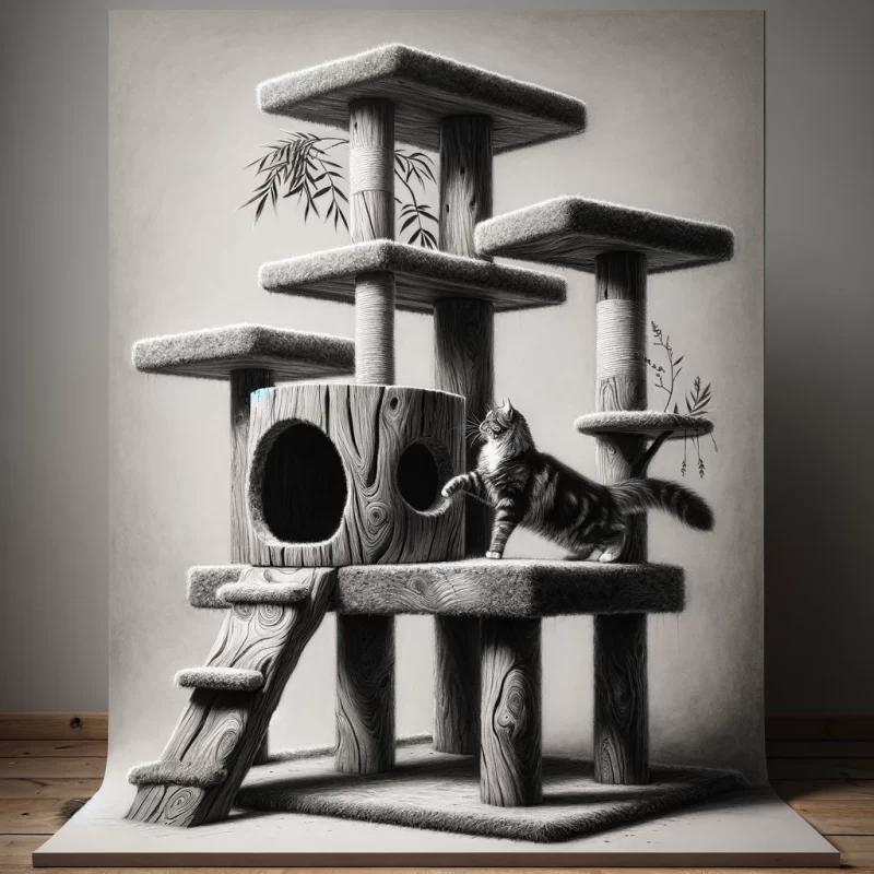 A cat tower