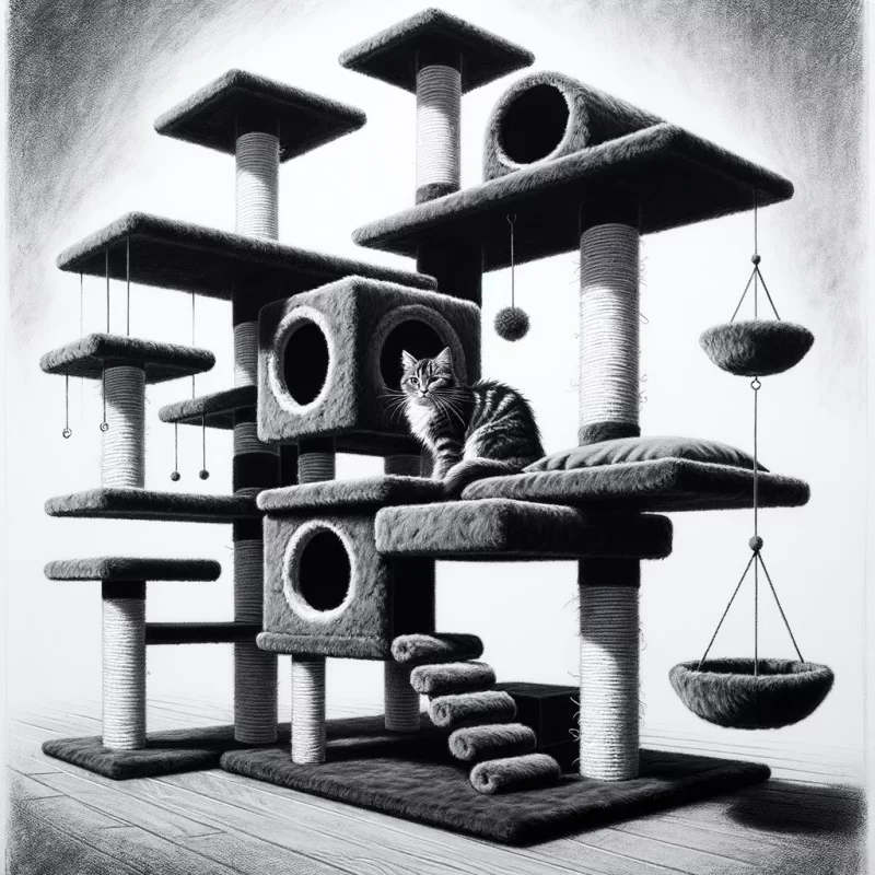 Cat condo, cat tree, sustainable cat furniture