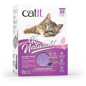 Catit Go Natural Pea Husk Clumping Cat Litter 12.3 lbs, Lavender