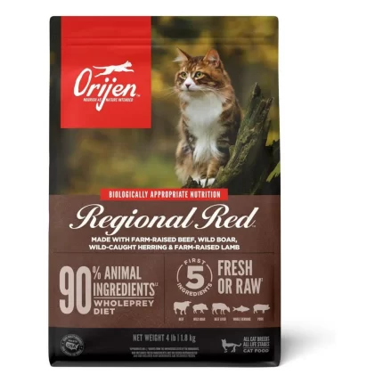 ORIJEN REGIONAL RED Dry Cat Food, Grain Free Cat Food for All Life Stages, With WholePrey Ingredients