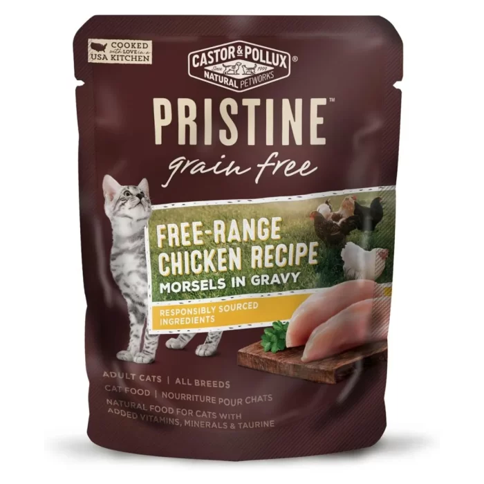 PRISTINE Free-Range Chicken Recipe Morsels In Gravy Wet Cat Food