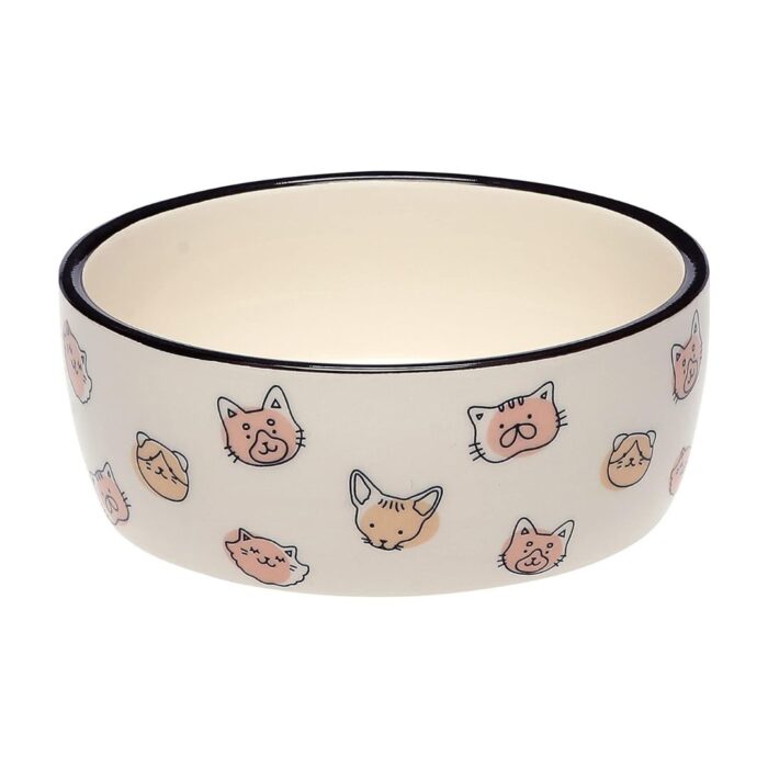 Pearhead Cat Feeding Bowl - Cat Faces Design