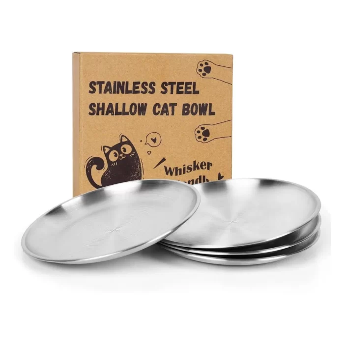 Petdream Wide Whisker Friendly Cat Dishes - Set of 4