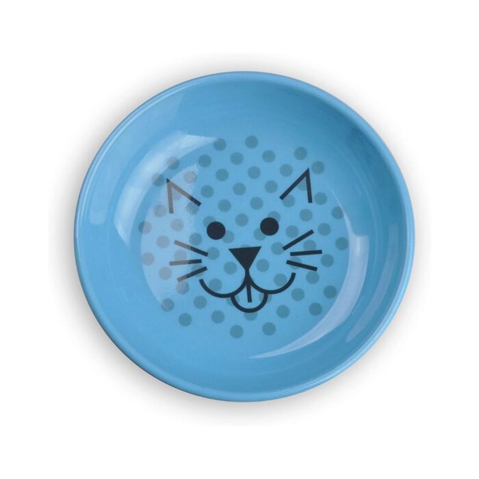 Van Ness Pets EcoWare Whisker-Friendly Cat Bowl, Blue