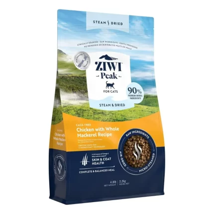 ZIWI Peak Steam & Dried Cat Food – Cage-Free Chicken with Whole Mackerel Recipe